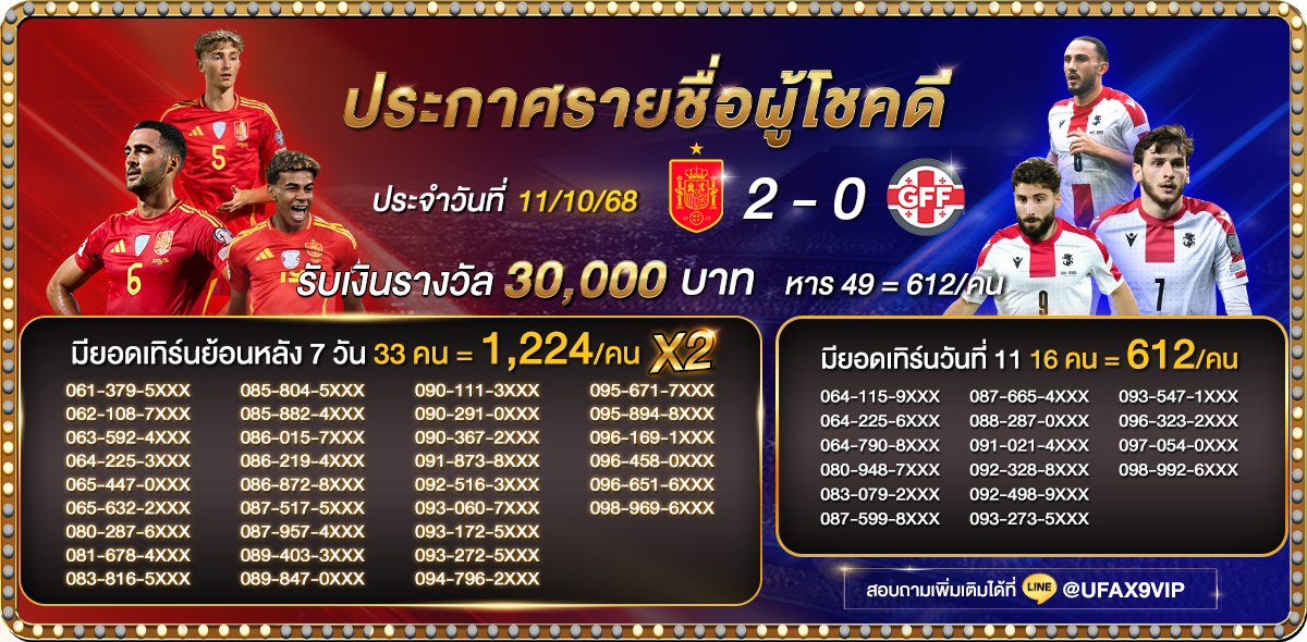 ประกาศรายชื่อทายผลบอล